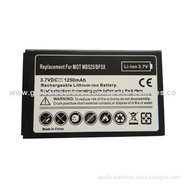 OEM Replacement mobile phone battery for MOT MB525/Defy/BF5X, 1,250mAh
